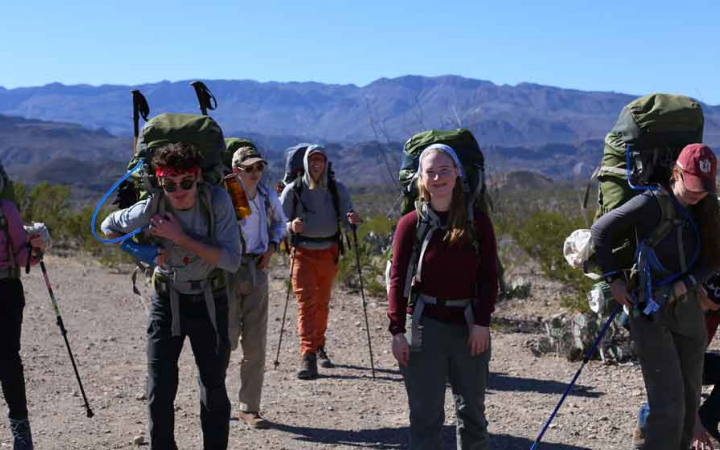 backpacking outdoor leadership course in texas